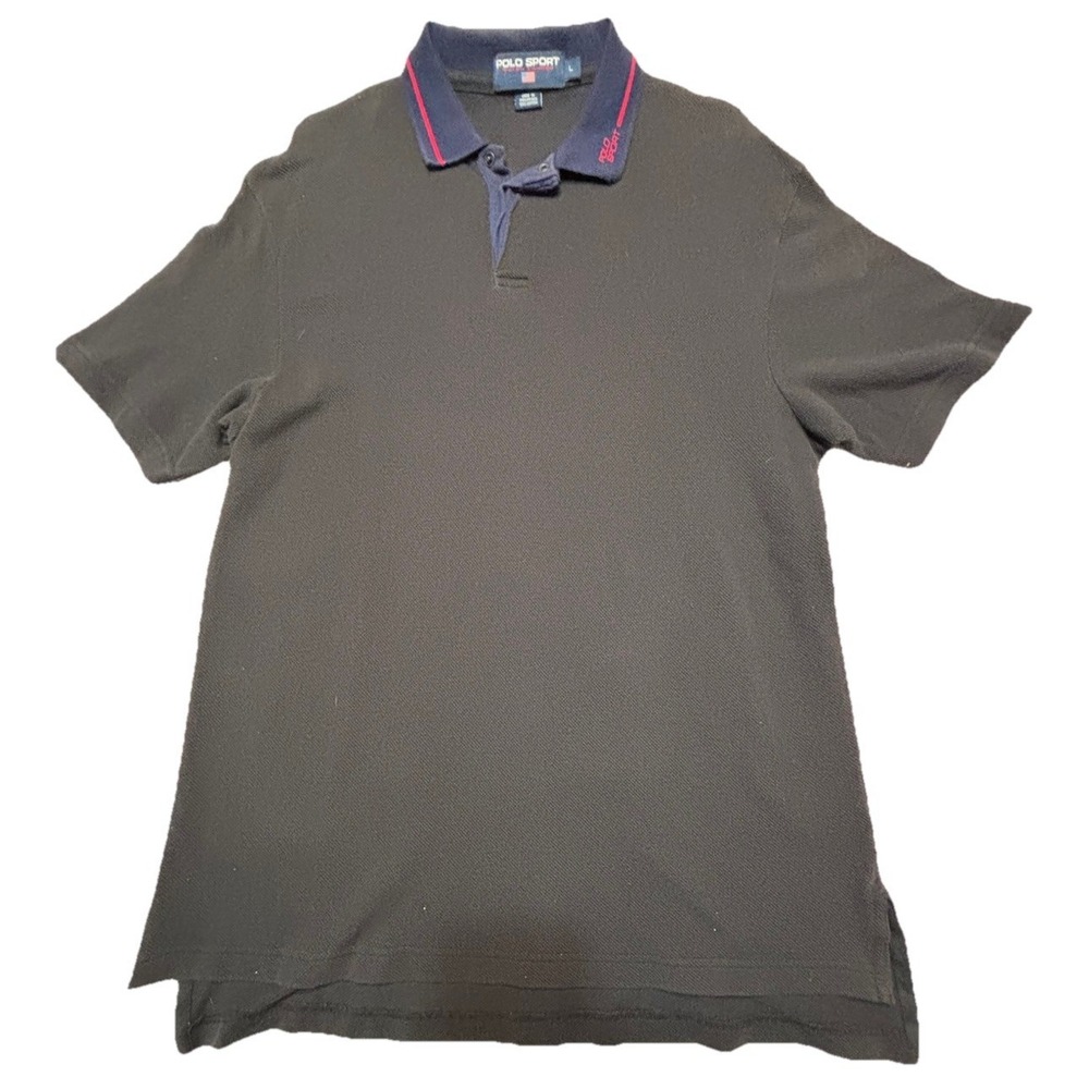 Men's Vintage Polo Sport Ralph Lauren Short Sleeve Polo Shirt Size Large